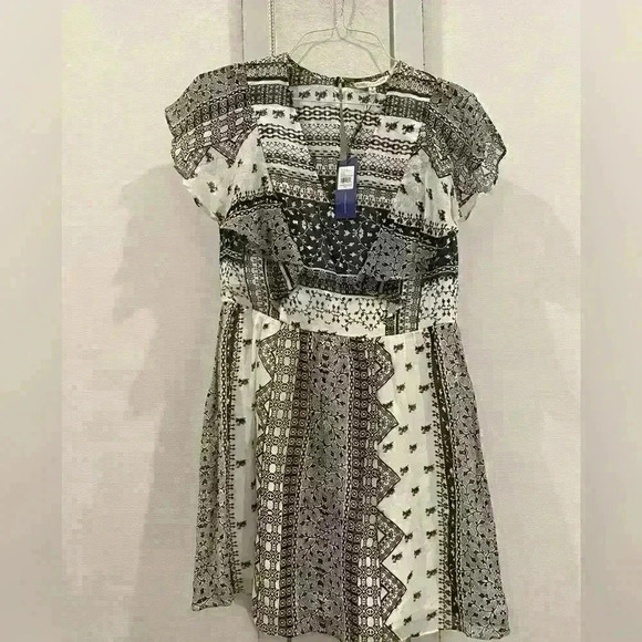 NWT Rebecca Minkoff valley dress Sz 8 ECHO PARK BORDER PRINT MSRP $238 - Picture 3 of 8